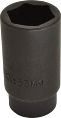 Proto - 1/2" Drive 33mm Deep Impact Socket - 6 Points, 3-1/2" OAL - Benchmark Tooling