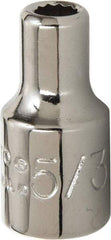Proto - 5/32", 1/4" Drive, Standard Hand Socket - 12 Points, 7/8" OAL, Alloy Steel, Chrome Finish - Benchmark Tooling