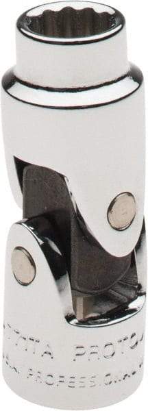 Proto - 1/4", 1/4" Drive, Standard Hand Socket - 12 Points, 1-25/64" OAL, Alloy Steel, Chrome Finish - Benchmark Tooling