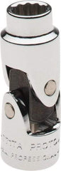 Proto - 1/4", 1/4" Drive, Standard Hand Socket - 12 Points, 1-25/64" OAL, Alloy Steel, Chrome Finish - Benchmark Tooling