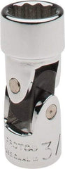 Proto - 3/8", 1/4" Drive, Standard Hand Socket - 12 Points, 1-25/64" OAL, Alloy Steel, Chrome Finish - Benchmark Tooling
