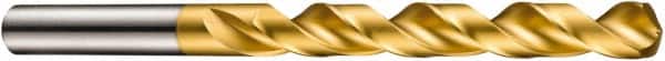 DORMER - 3mm 130° High Speed Steel Jobber Drill - TiN Finish, Right Hand Cut, Spiral Flute, Straight Shank, 61mm OAL, ADX Point - Benchmark Tooling