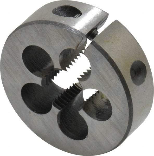 Interstate - 1/4-19 BSPT Thread, Round Pipe Die - 1-1/2" Outside Diam, High Speed Steel - Exact Industrial Supply