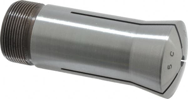 Lyndex - 13/64 Inch 5C Round Collet - 3.27 Inch Overall Length, 1.041-24 Internal Thread Size, Steel, 0.0007 Inch TIR - Exact Industrial Supply