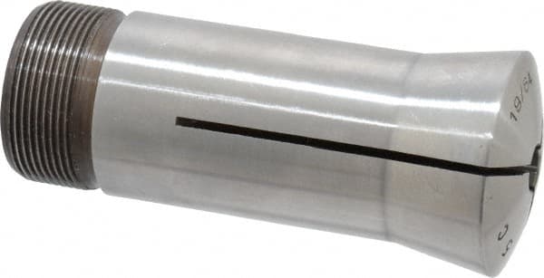 Lyndex - 19/64 Inch 5C Round Collet - 3.27 Inch Overall Length, 1.041-24 Internal Thread Size, Steel, 0.0007 Inch TIR - Exact Industrial Supply
