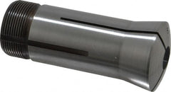 Lyndex - 31/64 Inch 5C Round Collet - 3.27 Inch Overall Length, 1.041-24 Internal Thread Size, Steel, 0.0011 Inch TIR - Exact Industrial Supply