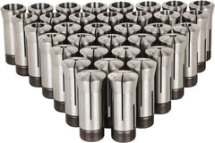 Lyndex - 35 Piece, 1/16" to 1-1/8" Capacity, 5C Round Collet Set - Increments of 1/32 Inch - Exact Industrial Supply