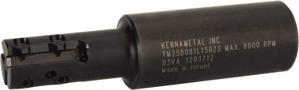 Kennametal - 0.81" Cut Diam, 1-1/2" Max Depth of Cut, 1" Shank Diam, Internal/External Indexable Thread Mill - Insert Style TM25.., 3 Inserts, Toolholder Style TM, 3.9" OAL - Benchmark Tooling