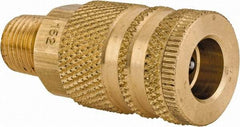 Coilhose Pneumatics - 1/4 Male NPT Industrial Pneumatic Hose Coupler - Brass, 1/4" Body Diam - Benchmark Tooling