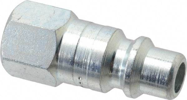 Coilhose Pneumatics - 1/4 Female NPT Industrial Pneumatic Hose Connector - Plated Steel, 3/8" Body Diam - Benchmark Tooling