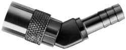 Coilhose Pneumatics - Hose Barb Non-Valved Moldflow Pneumatic Hose 45° Non-Valved Coupler - Brass, 1/4" Body Diam, 3/8" Hose ID - Benchmark Tooling