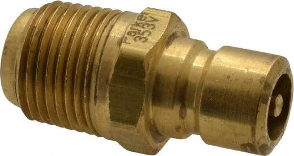 Coilhose Pneumatics - 3/8-18" NPT, 3/8" Body Diam, Coolant & Fluid Line Male Connectors - Brass - Benchmark Tooling