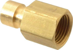 Coilhose Pneumatics - 3/8-18" NPT, 3/8" Body Diam, Coolant & Fluid Line Female Connectors - Brass - Benchmark Tooling