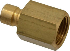 Coilhose Pneumatics - 1/2-14" NPT, 3/8" Body Diam, Coolant & Fluid Line Female Connectors - Brass - Benchmark Tooling