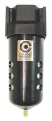 Coilhose Pneumatics - 3/8" Port, 7" High, FRL Filter with Aluminum Bowl & Automatic Drain - 150 Max psi, 120°F Max, 8.5 oz Bowl Capacity - Benchmark Tooling