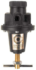 Coilhose Pneumatics - 1 NPT Port, 160 CFM, Cast Aluminum Heavy-Duty T-Handle Regulator - 0 to 60 psi Range, 250 Max psi Supply Pressure, 1/4" Gauge Port Thread, 5" Wide x 8-1/2" High - Benchmark Tooling