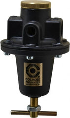 Coilhose Pneumatics - 1/2 NPT Port, 80 CFM, Cast Aluminum Heavy-Duty T-Handle Regulator - 0 to 125 psi Range, 250 Max psi Supply Pressure, 1/4" Gauge Port Thread, 4" Wide x 7" High - Benchmark Tooling