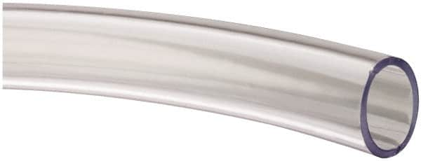 Made in USA - 1/2" ID x 5/8" OD, 1/16" Wall Thickness, Cut to Length (100' Standard Length) PVC Tube - Clear, 30 Max psi, 68 Shore A Hardness - Benchmark Tooling