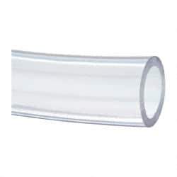 Made in USA - 1-1/4" ID x 1-3/4" OD, 1/4" Wall Thickness, Cut to Length (50' Standard Length) PVC Tube - Clear, 45 Max psi, 68 Shore A Hardness - Benchmark Tooling