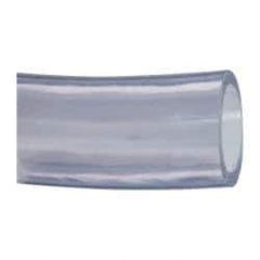 Made in USA - 2" ID x 2-1/2" OD, 1/4" Wall Thickness, Cut to Length (50' Standard Length) PVC Tube - Clear, 35 Max psi, 68 Shore A Hardness - Benchmark Tooling