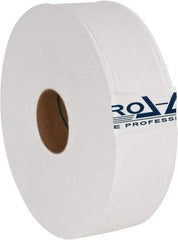 PRO-SOURCE - 4,000' Roll Length x 3.6" Sheet Width, Jumbo Roll Toilet Tissue - Single Ply, White, Recycled Fiber - Benchmark Tooling