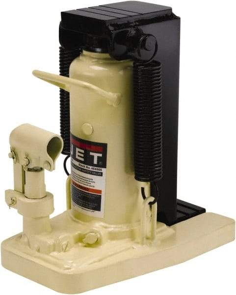Jet - 5 Ton Capacity Toe Jack - 11-1/2" to 16-1/4" High, 10-5/8" Long x 7-3/16" Wide Base - Benchmark Tooling