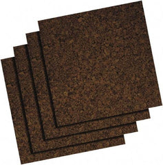 Quartet - 12" Wide x 12" High Adhesive Cork Board - Brown - Benchmark Tooling