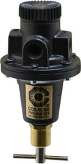 Coilhose Pneumatics - 1/4 NPT Port, 40 CFM, Cast Aluminum Tamper Proof Heavy-Duty T-Handle Regulator - 0 to 125 psi Range, 250 Max psi Supply Pressure, 1/4" Gauge Port Thread, 3" Wide x 5-1/2" High - Benchmark Tooling