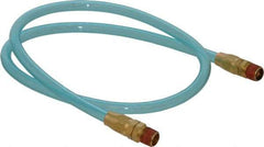 Coilhose Pneumatics - 1/4" ID 3' Long Lead-In Whip Hose - MNPT Swivel x MNPT Swivel Ends, 140 Working psi, -20 to 165°F, 1/4" Fitting, - Benchmark Tooling