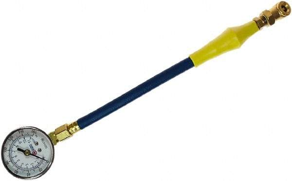 Coilhose Pneumatics - 0 to 60 psi Dial Ball Tire Pressure Gauge - 7' Hose Length - Benchmark Tooling