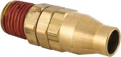 Coilhose Pneumatics - 1/4 NPT, Brass Reusable Hose Male Swivel Fitting - 3/16" Hose ID x 5/16" Hose OD - Benchmark Tooling