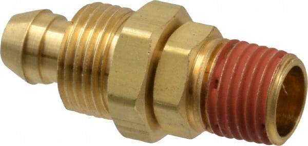 Coilhose Pneumatics - 1/4 NPT, Brass Reusable Hose Male Swivel Fitting - 5/16" Hose ID x 15/32" Hose OD - Benchmark Tooling