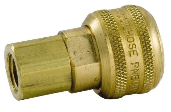 Coilhose Pneumatics - 3/8 Male NPT Industrial Pneumatic Hose Coupler - Brass, 1/2" Body Diam - Benchmark Tooling