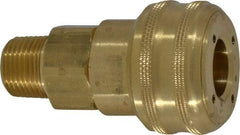 Coilhose Pneumatics - 3/8 Male NPT Industrial Pneumatic Hose Coupler - Brass, 3/8" Body Diam - Benchmark Tooling