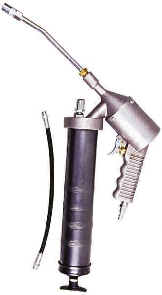 PRO-LUBE - 4,800 Max psi, Flexible Air-Operated Grease Gun - 14 oz Capacity, 1/8 Thread Outlet - Benchmark Tooling