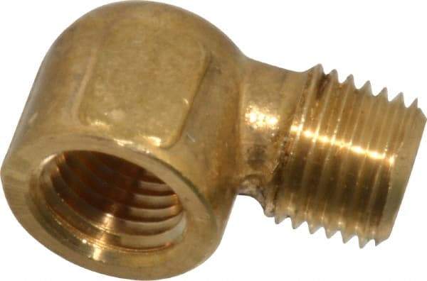 Cerro - 1/4 Male Thread x 1/4 Female Thread, Brass Industrial Pipe 90° Street Elbow - MNPTF x FNPTF, 1,200 psi - Benchmark Tooling