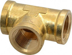 Cerro - 3/8 Female Thread, Brass Industrial Pipe Female Tee - FNPTF, 1,200 psi - Benchmark Tooling