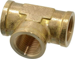 Cerro - 1/2 Female Thread, Brass Industrial Pipe Female Tee - FNPTF, 1,200 psi - Benchmark Tooling