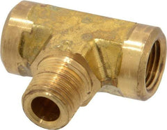 Cerro - 1/8 Male Thread x 1/8 Female Thread, Brass Industrial Pipe Male Branch Tee - MNPTF x FNPTF, 1,200 psi - Benchmark Tooling