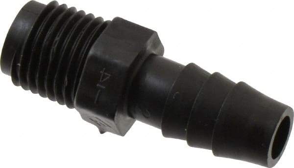 NewAge Industries - 3/8" Barb, 1/4 NPT, Multiple Barbed Tube Connector - Polyethylene, Male - Benchmark Tooling