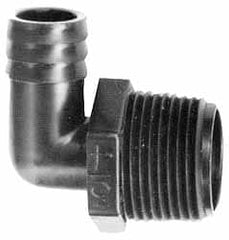 NewAge Industries - 3/8" Barb, 1/2 NPT, Multiple Barbed Tube Elbow - Polyethylene, Male - Benchmark Tooling