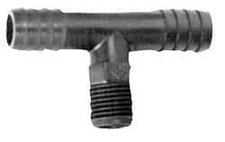 NewAge Industries - 3/8" Barb, 3/8 NPT, Multiple Barbed Tube Tee - Polyethylene, Male - Benchmark Tooling