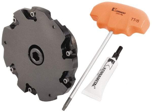 Kennametal - Shell Mount Connection, 0.942" Depth of Cut, 4" Cutter Diam, Indexable Slotting Cutter - Benchmark Tooling