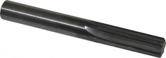 Hertel - 1/2" Solid Carbide 6 Flute Chucking Reamer - Straight Flute, 0.47" Straight Shank, 1-1/2" Flute Length, 4" OAL - Benchmark Tooling