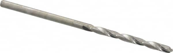 Hertel - #44 118° Solid Carbide Jobber Drill - Bright Finish, Right Hand Cut, Spiral Flute, Straight Shank, 2" OAL, Standard Point - Benchmark Tooling