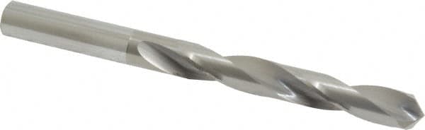 Hertel - Letter O 118° Solid Carbide Jobber Drill - Bright Finish, Right Hand Cut, Spiral Flute, Straight Shank, 3-3/4" OAL, Standard Point - Benchmark Tooling