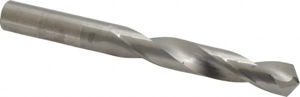 Hertel - 1/2" 118° Solid Carbide Jobber Drill - Bright Finish, Right Hand Cut, Spiral Flute, Straight Shank, 4-3/4" OAL, Standard Point - Benchmark Tooling