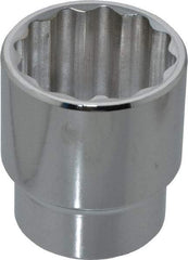 Proto - 1-7/16", 1/2" Drive, Standard Hand Socket - 12 Points, 2-1/8" OAL, Chrome Finish - Benchmark Tooling
