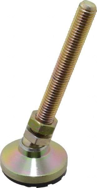 Gibraltar - 1/2-13 Bolt Thread, Studded Pivotal Stud Mount Leveling Pad & Mount - 5,000 Max Lb Capacity, 1-7/8" Base Diam - Benchmark Tooling