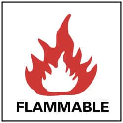 NMC - Flammable, Pressure Sensitive Vinyl Fire Sign - 7" Wide x 7" High - Benchmark Tooling